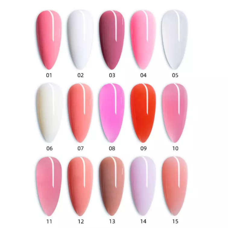 Poly gel Pink Transparent poly gel Nail extension for nail salon